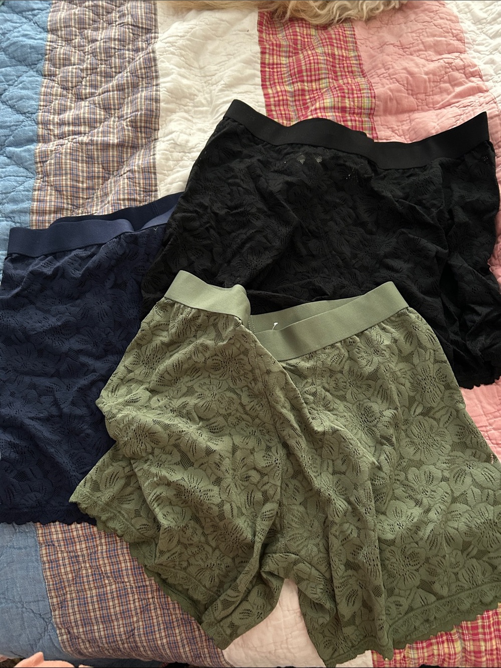 NWT aerie Set of 3 Lace Boy Short